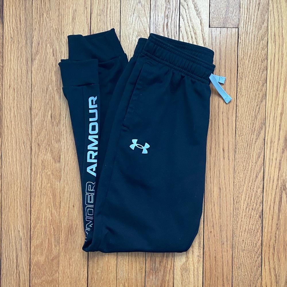 Under Armour Kids Black Jogger Sweatpants with Logo